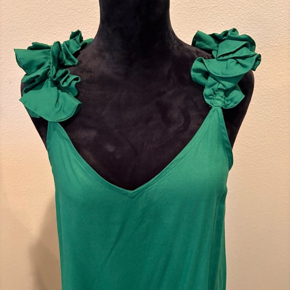 Vince Camuto Sleeveless Ruffled Strap Maxi Dress,Medium,Easter Summer Party Chic - Picture 4 of 11